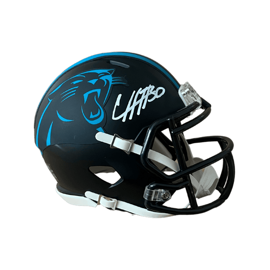 Chuba Hubbard Carolina Panthers Autographed 2022 Alternate Mini Speed Replica Helmet - Beckett COA