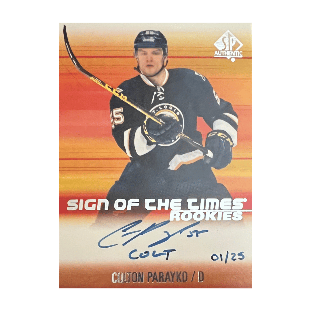 Colton Parayko 2015-16 SP Authentic Sign Of The Times Rookie #D/25 Auto Rookie RC