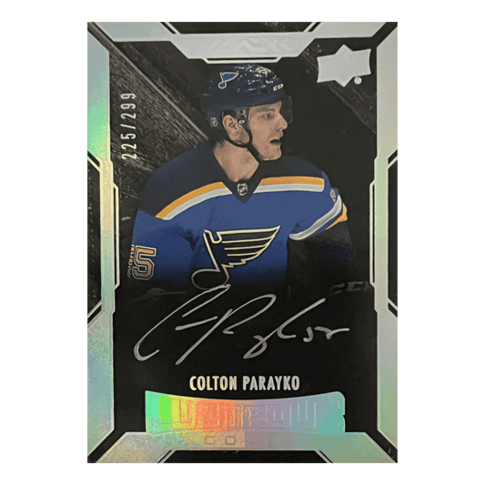 Colton Parayko 2015-16 Upper Deck Black Lustrous Rookie RC Card Autographs #D 225/299 #50