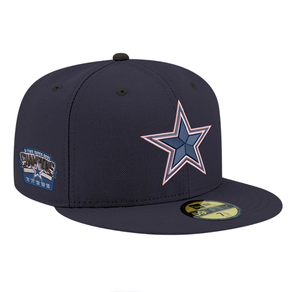 Dallas Cowboys New Era Pink Star 59FIFTY Fitted Hat Fan Cave