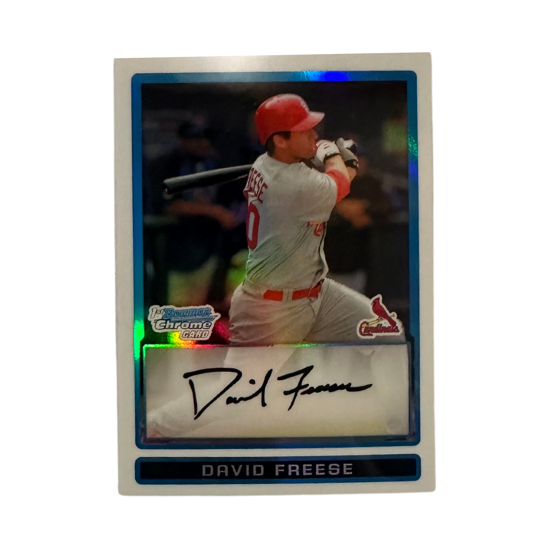 David Freese St Louis Cardinals Bowman 1st Chrome Refractor #BCP38 Card #'D 498/599