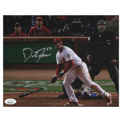 David Freese St Louis Cardinals Autographed Game 6 Hit Photo - JSA COA