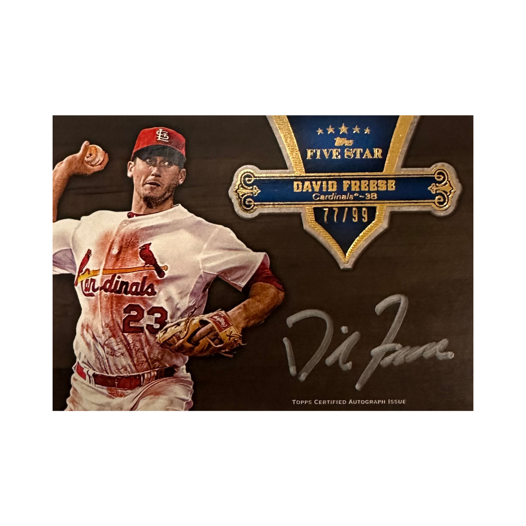 David Freese 2012 Topps Five Star Autographed Card #'D 77/99 #FSSI-DF