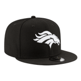 Denver Broncos Black & White Logo New Era 59FIFTY Fitted Hat