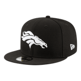 Denver Broncos Black & White Logo New Era 59FIFTY Fitted Hat