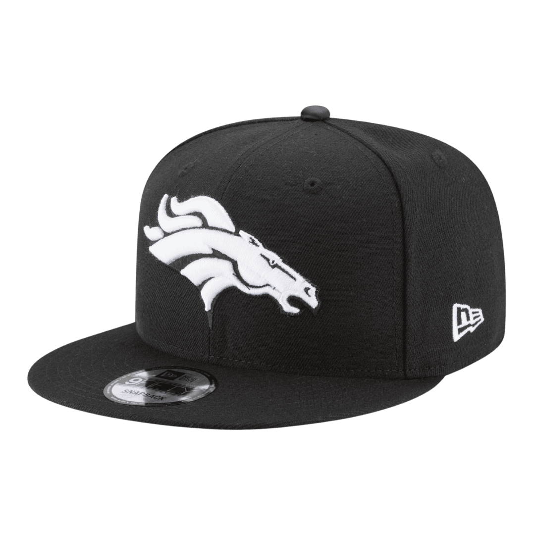 Denver Broncos Black & White Logo New Era 9FIFTY Adjustable Snapback Hat