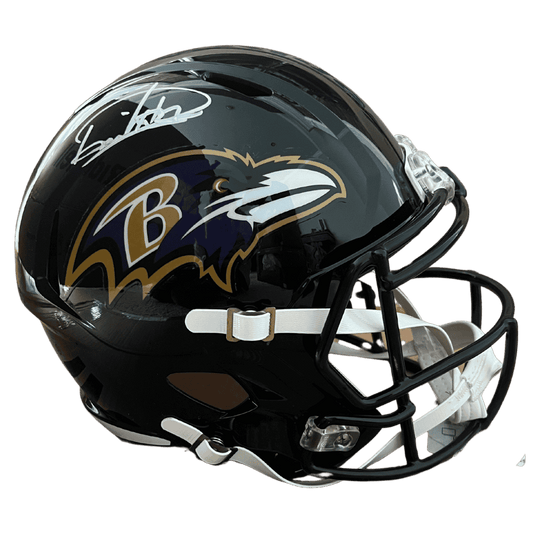 Derrick Henry Baltimore Ravens Autographed F/S Speed Rep Helmet - Beckett COA