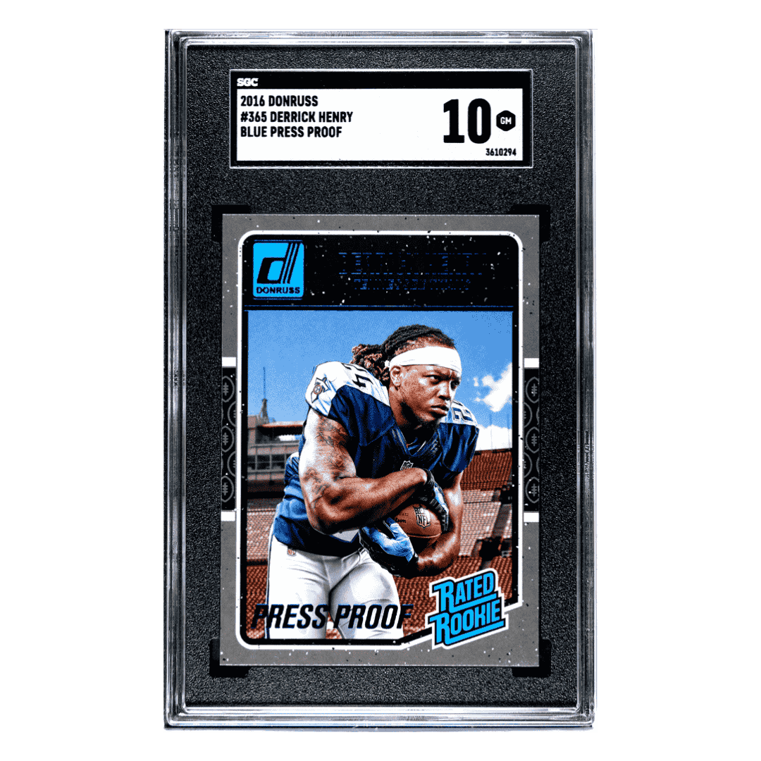 Derrick Henry SGC 10 2016 Panini Donruss Blue Press Proof Rated Rookie Card #365