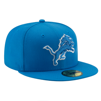 Detroit Lions Basic OTC New Era Blue 59FIFTY Fitted Hat