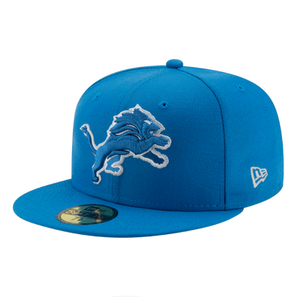 Detroit Lions Basic OTC New Era Blue 59FIFTY Fitted Hat