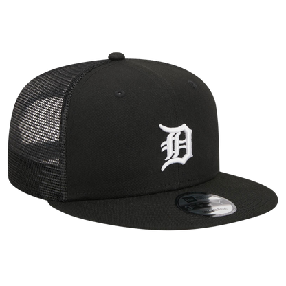 Detroit Tigers Trucker Meshback New Era Black 9FIFTY Adjustable Snapback Hat