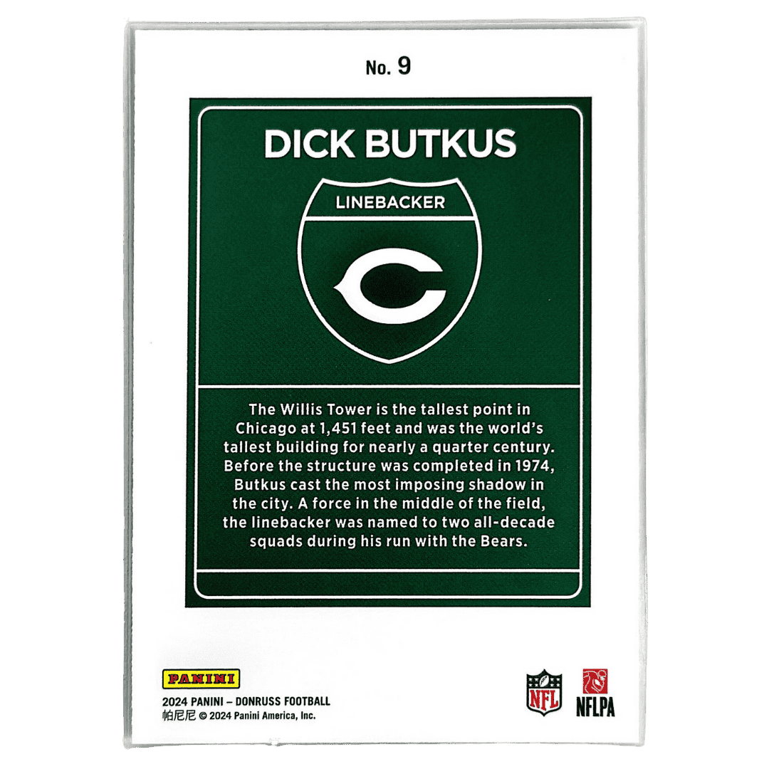 Dick Butkus 2024 Panini Donruss Downtown SSP Card #9