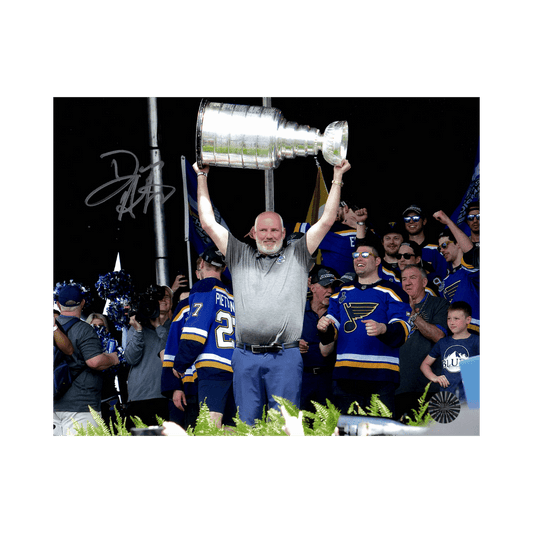 Doug Armstrong St Louis Blues Autographed On Stage Photo - Fan Cave COA