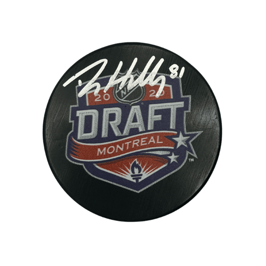 Dylan Holloway St Louis Blues Autographed 2020 NHL Draft Puck - JSA COA