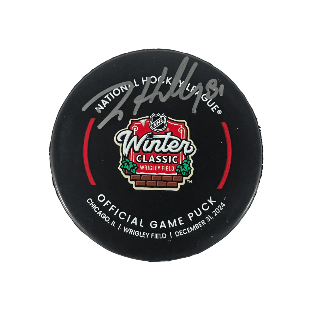 Dylan Holloway St Louis Blues Autographed 2025 Winter Classic Official Game Puck - JSA COA