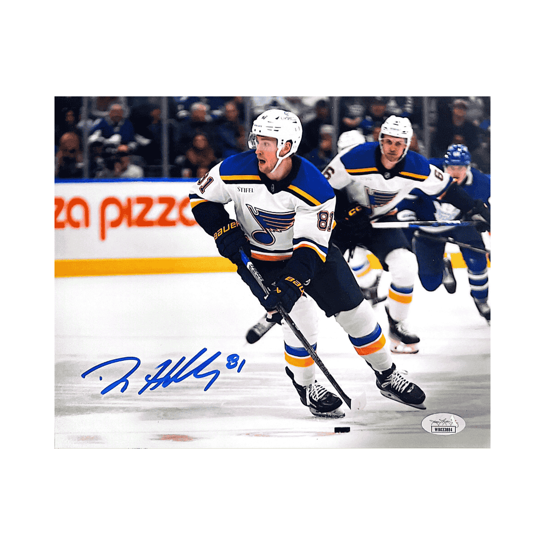 Dylan Holloway St Louis Blues Autographed Skating 8x10 Photo - JSA COA