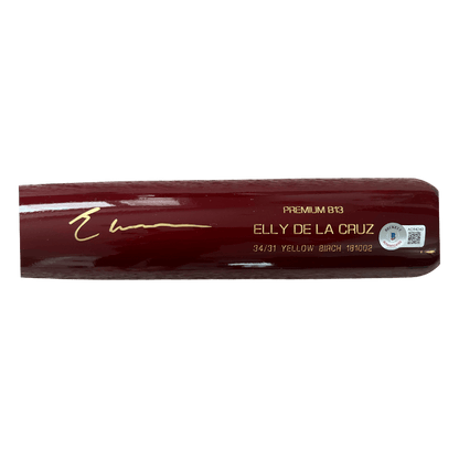 Elly De La Cruz Cincinnati Reds Autographed Red B45 Player Model Bat - Beckett COA