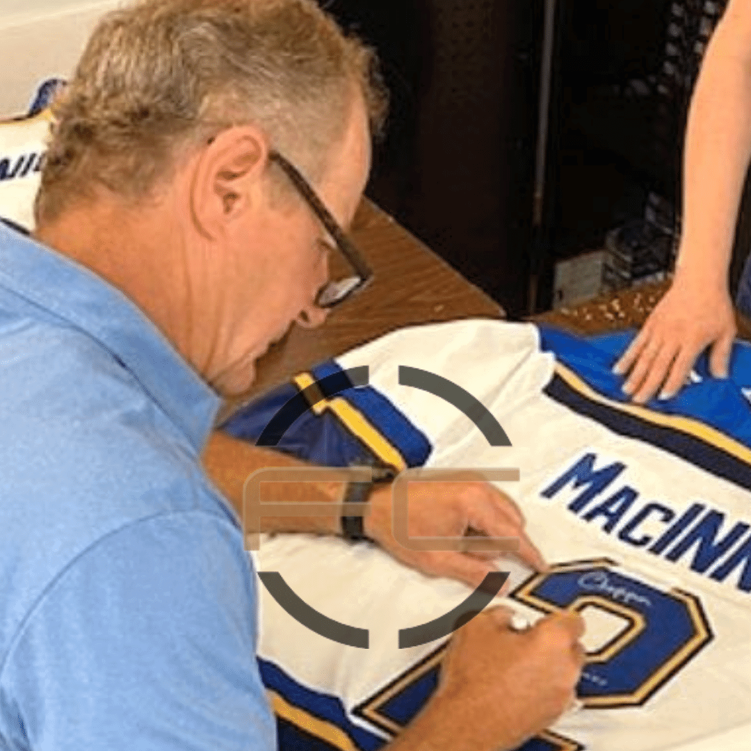 Al MacInnis St Louis Blues Autographed 16x20 Photo w/ "HOF 07" Inscription - JSA COA