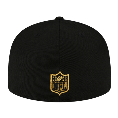 Minnesota Vikings Gold Metallic Logo New Era 59FIFTY Fitted Hat