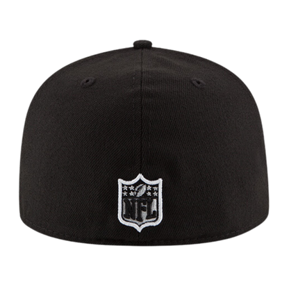 Green Bay Packers Black on Dub New Era Black/White 59FIFTY Fitted Hat