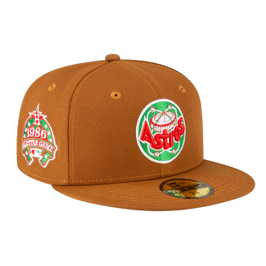 Houston Astros 1986 All Star Game Patch New Era Brown/Green 59FIFTY Fitted Hat