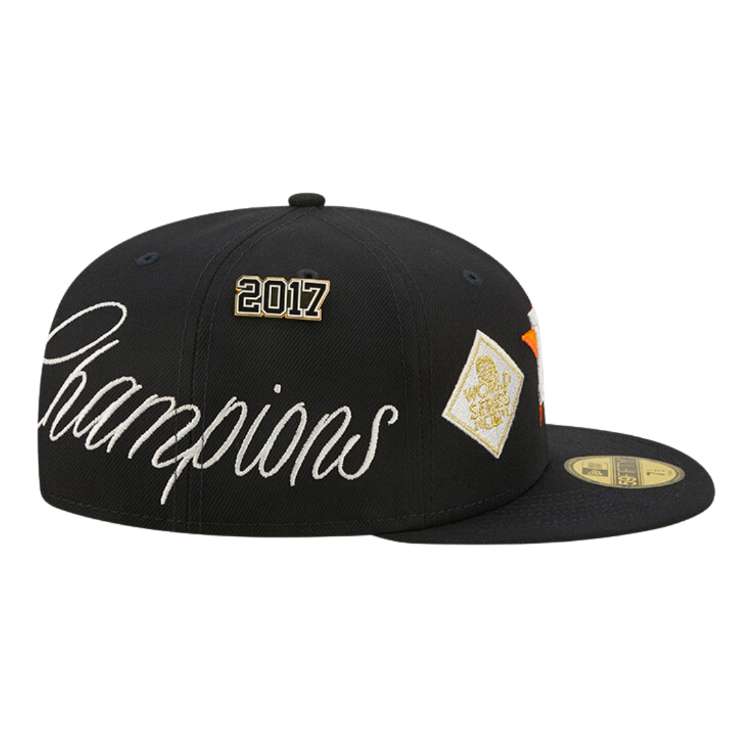 New Era Men's New Era Black/Gold Houston Astros 59FIFTY Fitted Hat