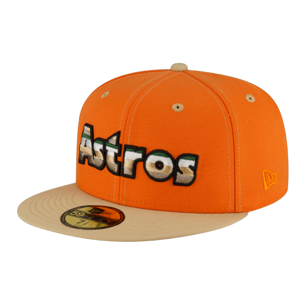 Houston Astros New Era Orange Popsicle 59FIFTY Fitted Hat