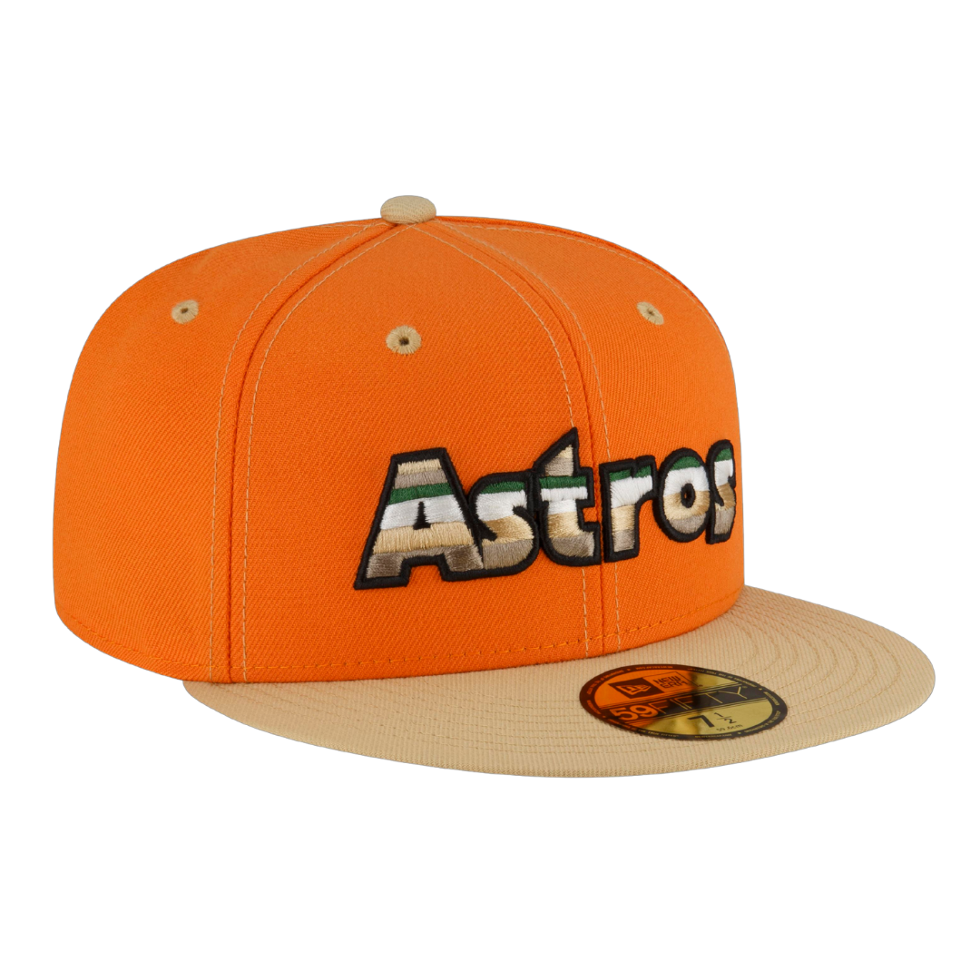 Houston Astros New Era Orange Popsicle 59FIFTY Fitted Hat