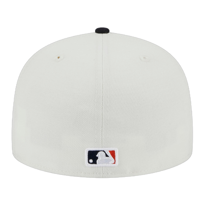 Houston Astros Retro 2017 World Series Patch New Era Cream/Navy 59FIFTY Fitted Hat