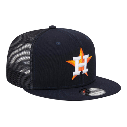 Houston Astros Trucker Meshback New Era Navy 9FIFTY Adjustable Snapback Hat