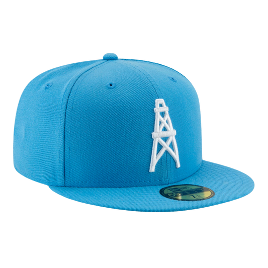 Houston Oilers Retro New Era Light Blue 9FIFTY Adjustable Snapback Hat