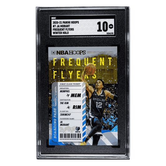 Ja Morant SGC 10 2020-21 Panini Hoops Frequent Flyers Winter Hologram Card #7