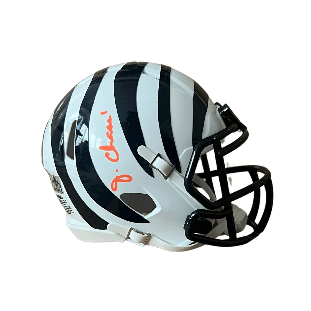 Ja'Marr Chase Cincinnati Bengals Autographed Mini Speed Replica Helmet - Beckett COA