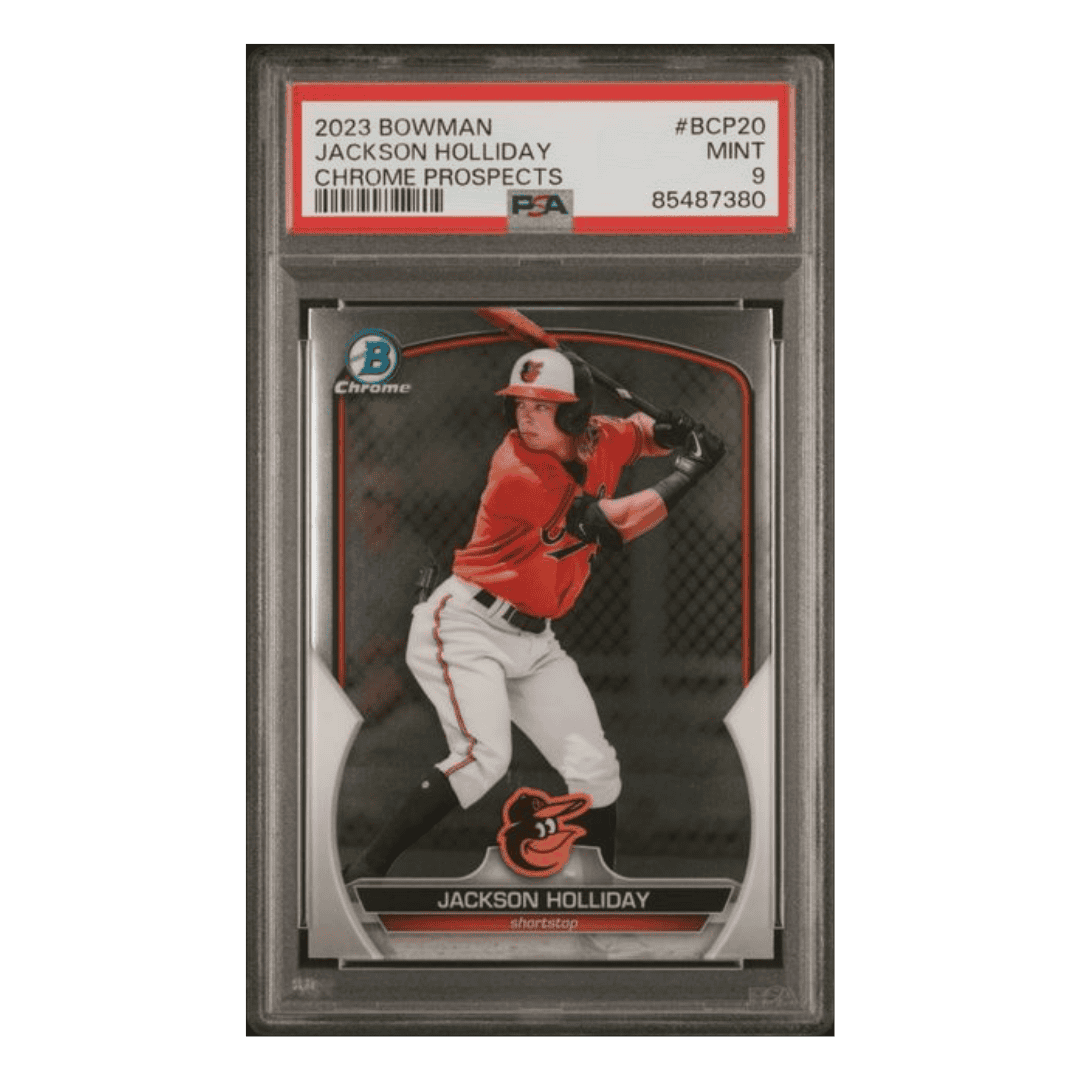 Jackson Holliday PSA 9 2023 Bowman Chrome Prospects Card #BCP20