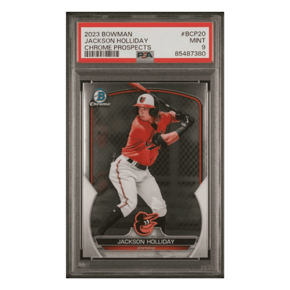 Jackson Holliday PSA 9 2023 Bowman Chrome Prospects Card #BCP20