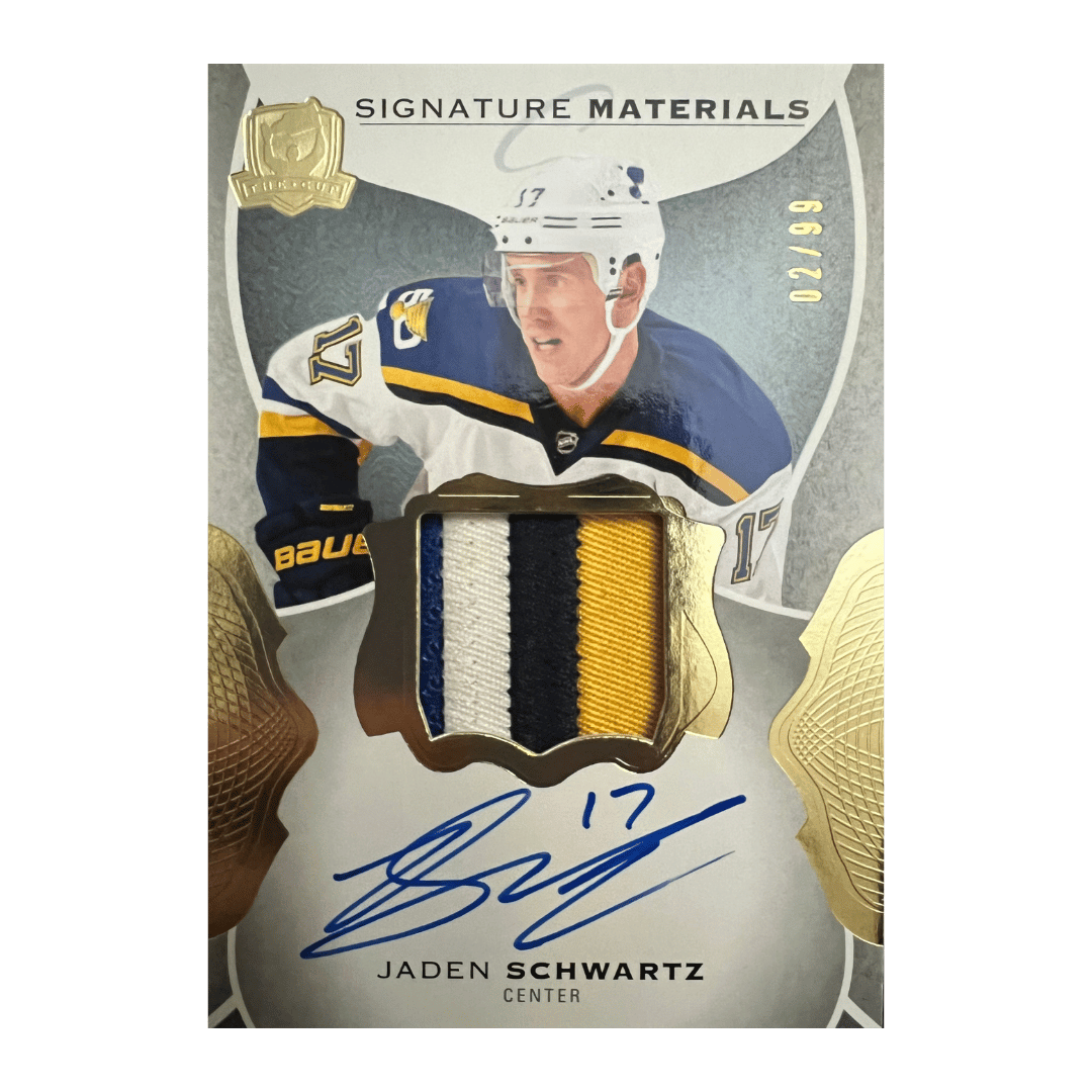 Jaden Schwartz 2016-17 The Cup Signature Materials d/99 #SI-JS