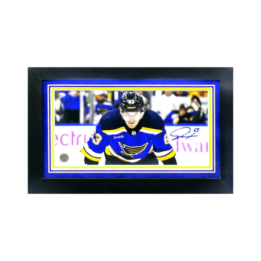 Jake Neighbours St Louis Blues Autographed Framed 6x12 Panoramic Photo - Fan Cave COA