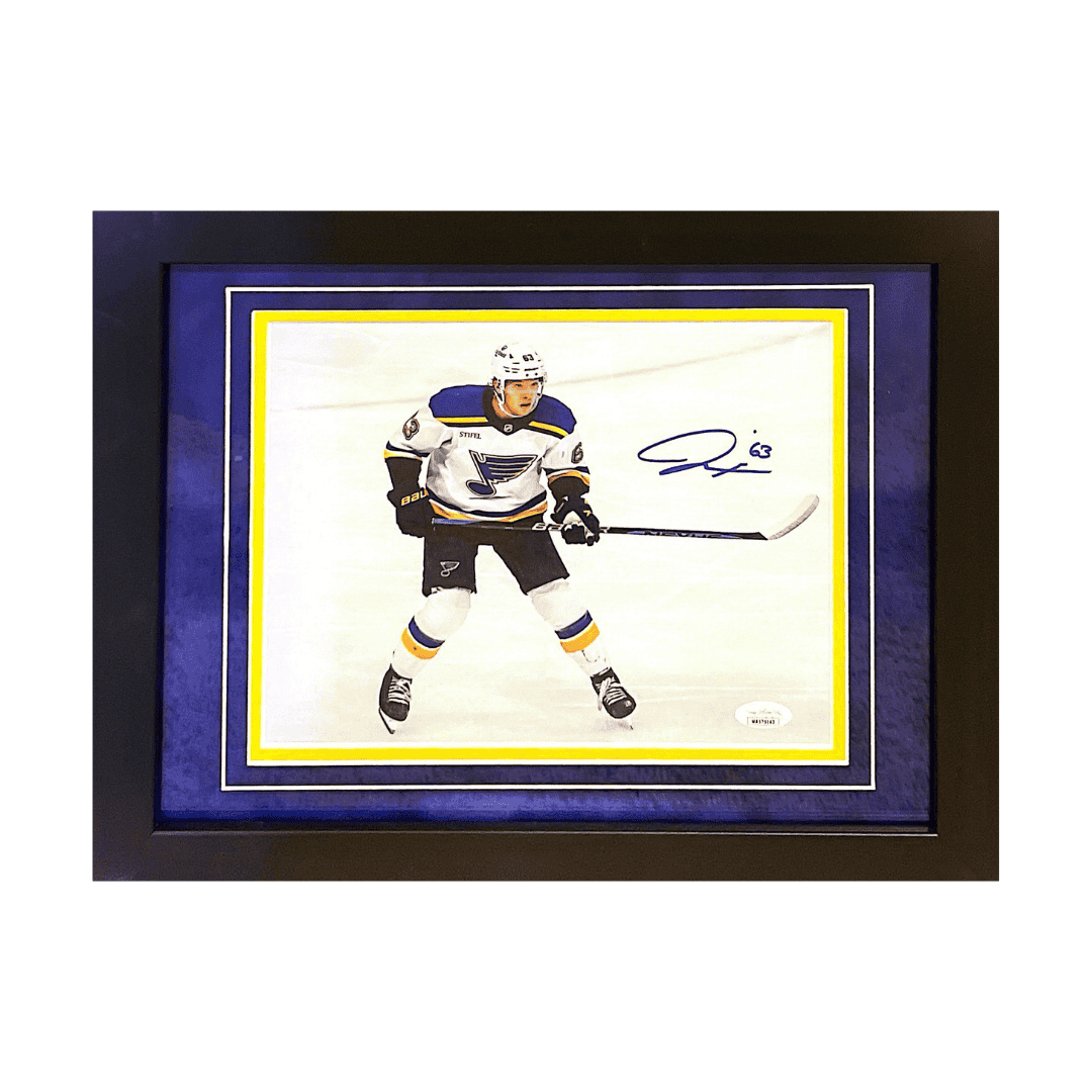 Jake Neighbours St Louis Blues Autographed Framed 8x10 Photo - Fan Cave COA