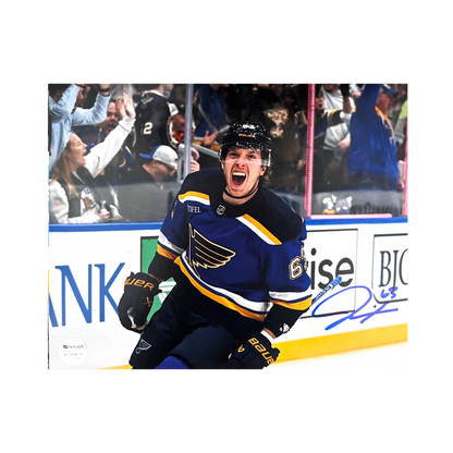 Jake Neighbours St Louis Blues Autographed Celebration Photo - Fan Cave COA