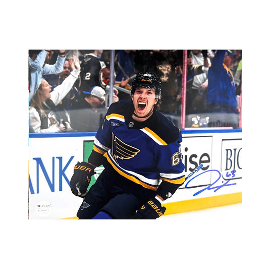 Jake Neighbours St Louis Blues Autographed Celebration Photo - Fan Cave COA