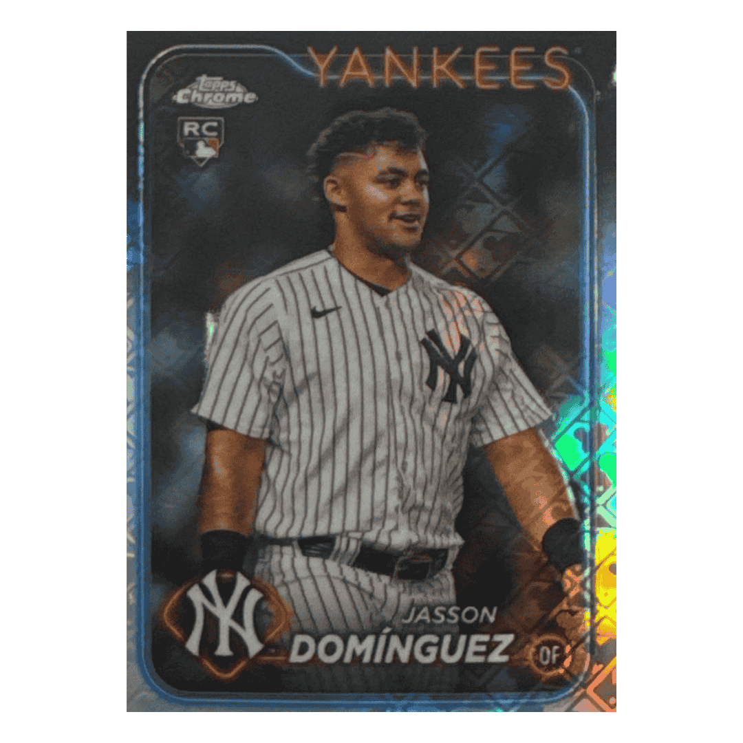 Jasson Dominguez 2024 Topps Chrome Logofractor Image Variation Rookie RC Card #89