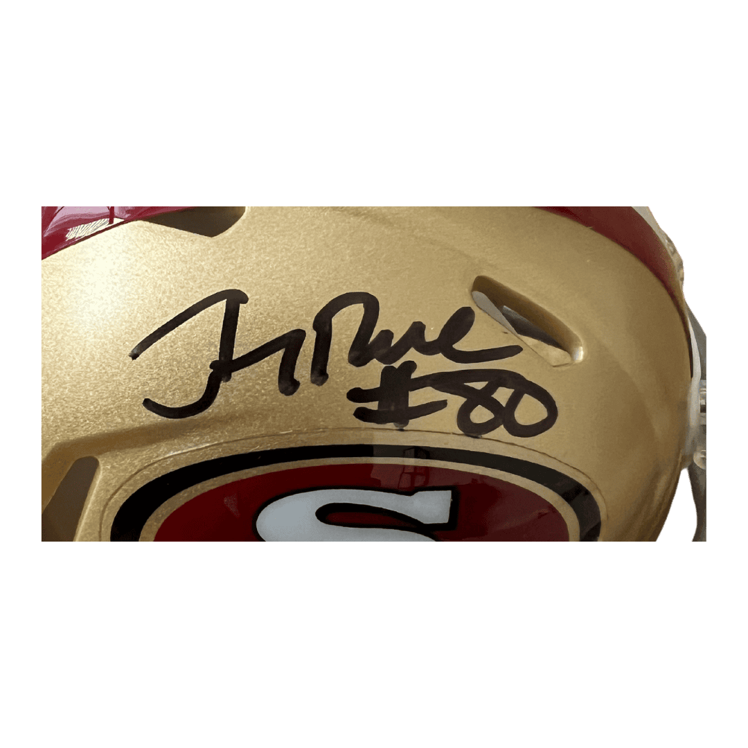 Jerry Rice San Francisco 49ers Autographed Mini Speed Helmet - Beckett COA