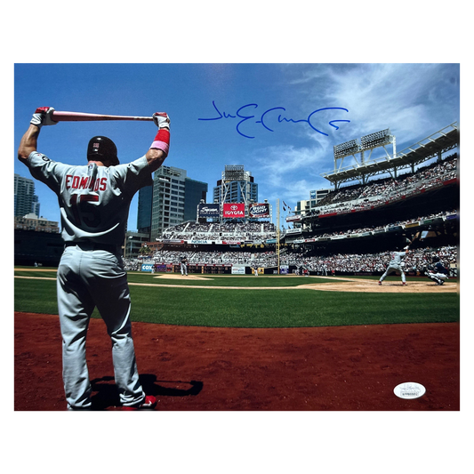 Jim Edmonds St Louis Cardinals Autographed On Deck Photo - JSA COA