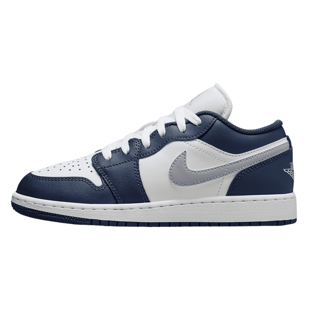 Jordan 1 Low Midnight Navy Wolf Grey (GS)