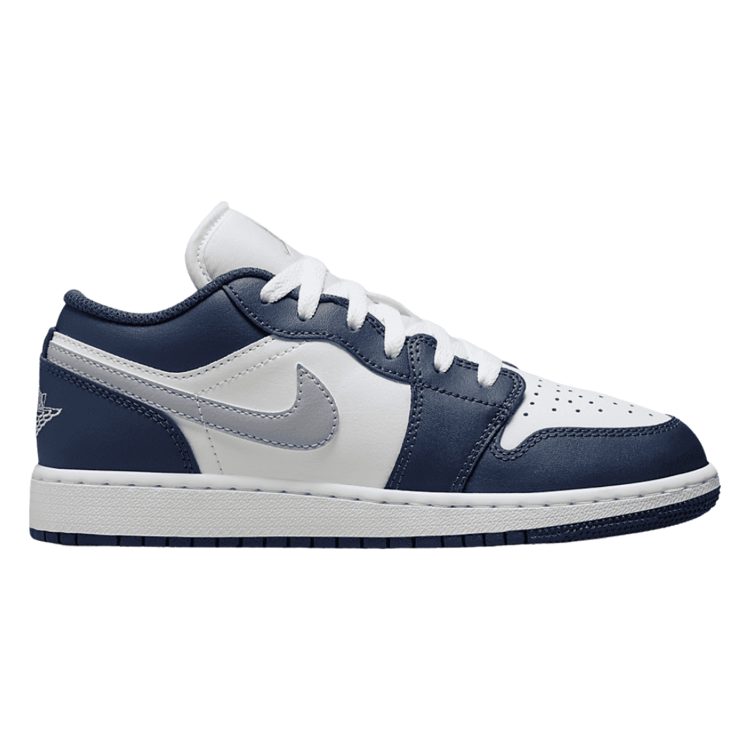 Jordan 1 Low Midnight Navy Wolf Grey (GS)