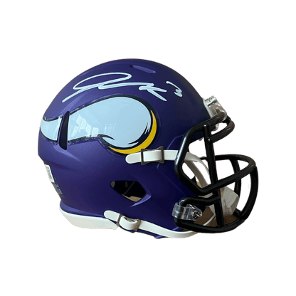 Jordan Addison Minnesota Vikings Autographed Mini Speed Helmet - Beckett COA