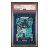 Jordan Addison PSA 10 2023 Panini Prizm Blue Shimmer Rookie RC Card #368