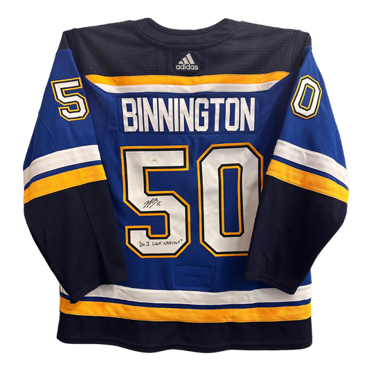 Jordan Binnington St. Louis Blues Autographed 90s Retro Adidas