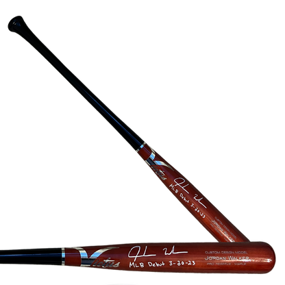 Jordan Walker St Louis Cardinals Autographed Maple Victus Custom Design Model Bat with Inscription- MLB COA