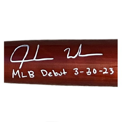 Jordan Walker St Louis Cardinals Autographed Maple Victus Custom Design Model Bat with Inscription- MLB COA